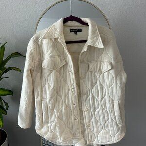 Cream quilted coat